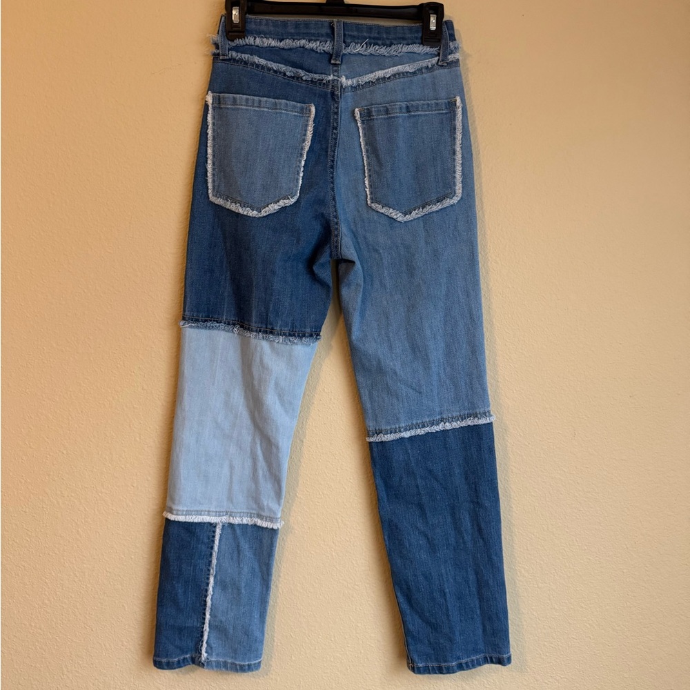 Wild Fable Patchwork Highest Rise Slim Straight L… - image 5